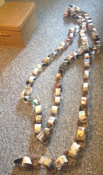 huge paper chain of my mortgage debt